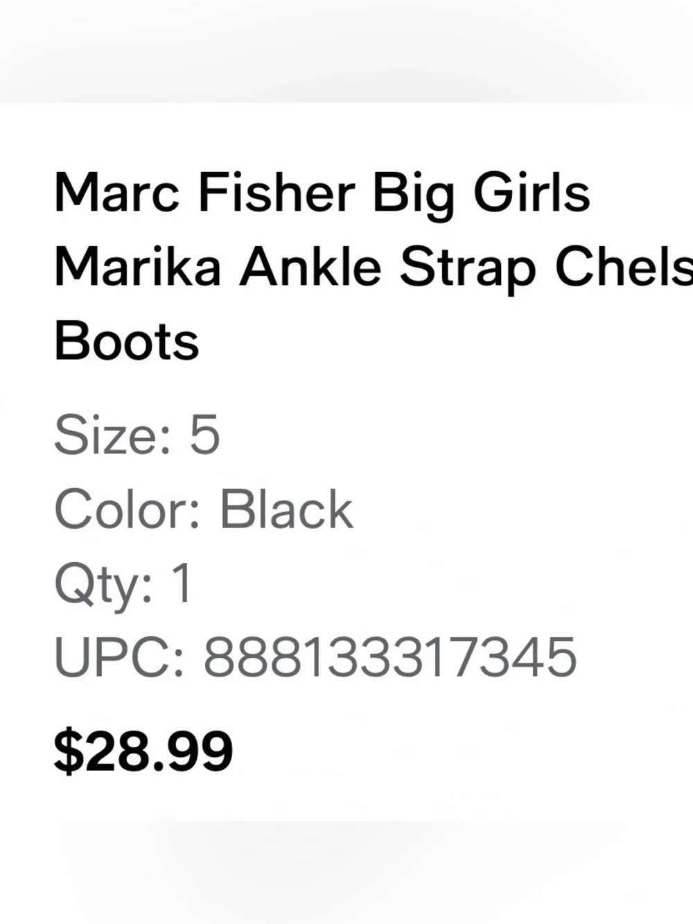 Marc Fisher Black Platform Ankle Boots with Braided Rhinestone Strap $18